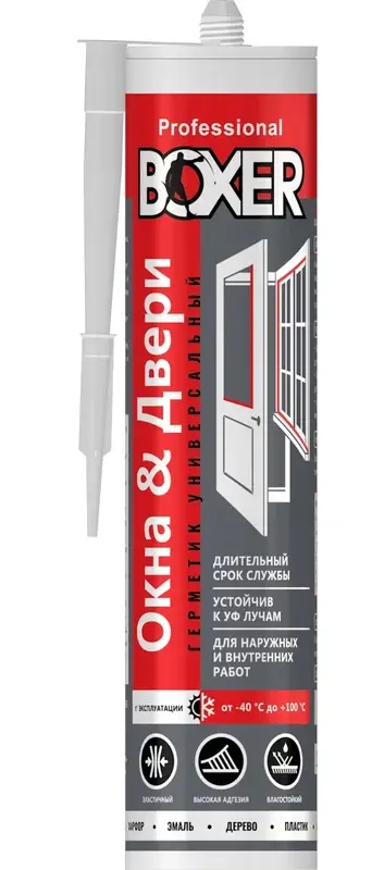  Герметик силиконовый BОXER универсальный бесцветный 260мл 
