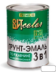  Грунт эмаль ВИТ КОЛОР  белая  0,8кг по ржавчине 
