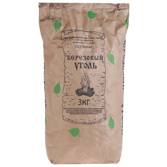  Уголь древесный березовый  3,0кг 