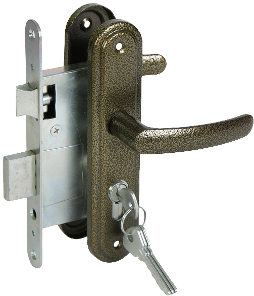  Замок врезной ЗВ4-3.08 БРОНЗА с руч