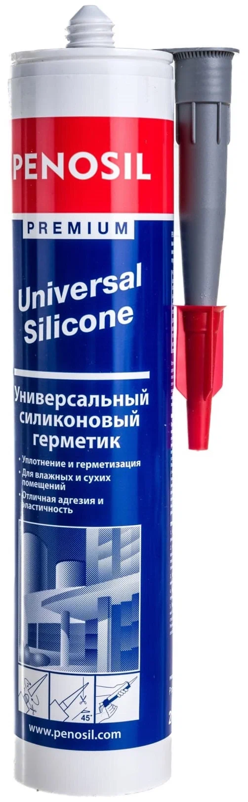  Герметик силиконовый PENOSIL Premium универсал 280мл серый