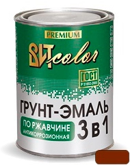  Грунт эмаль ВИТ КОЛОР  красно-кор  0,8кг по ржавчине 