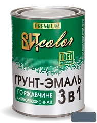  Грунт эмаль ВИТ КОЛОР  темно-серая  0,8кг по ржавчине 