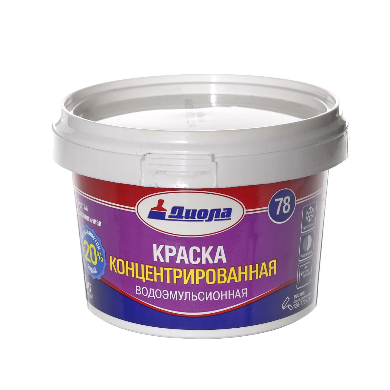  Краска в/эм концентр. Д-78  1,0кг  СУПЕРБЕЛАЯ