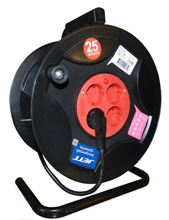  Удлинит. на катушке евро 30,0м 4-х мест. ПВС 3*1,5, 16А, 3,5 кВт /153-930/