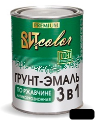  Грунт эмаль ВИТ КОЛОР  черная  0,8кг по ржавчине 