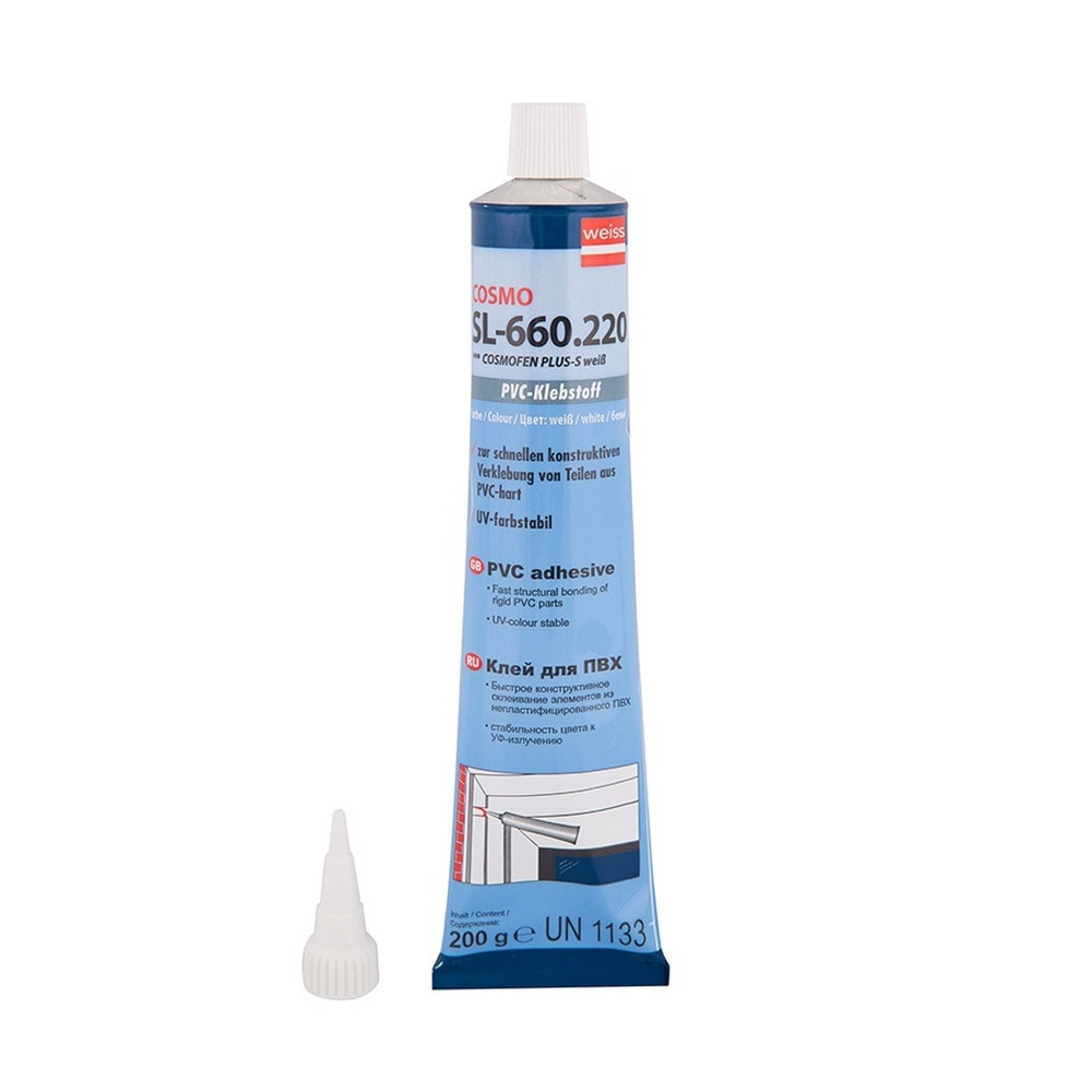  Герметик д/пластика Космофен Плюс белый 200гр 