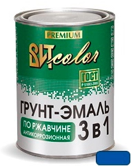  Грунт эмаль ВИТ КОЛОР  синяя  0,8кг по ржавчине 