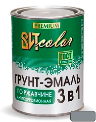  Грунт эмаль ВИТ КОЛОР  серая  0,8кг по ржавчине 