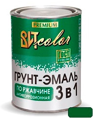  Грунт эмаль ВИТ КОЛОР  темно-зеленая  2,6кг по ржавчине 