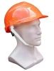  Каска защитная ЕКС, оранжевая, храповик, текстильное оголовье /120-01/