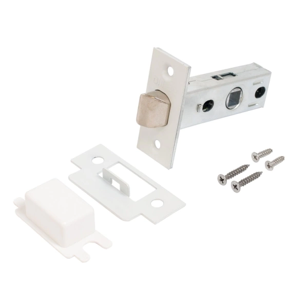  Защелка межкомн. АЛЛЮР "ТИНА" РУЧКА БЕЛЫЙ МАТОВЫЙ /15721/ 