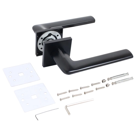  Защелка межкомн. АЛЛЮР "ТИНА" РУЧКА ЧЕРНЫЙ МАТОВЫЙ /15717/ 