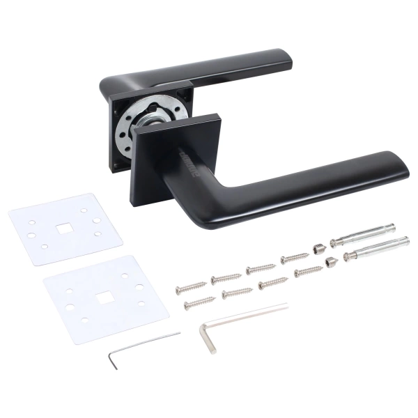  Защелка межкомн. АЛЛЮР "ТИНА" РУЧКА ЧЕРНЫЙ МАТОВЫЙ /15717/ 