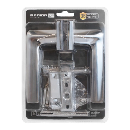  Защелка межкомн. АЛЛЮР "ТИНА" РУЧКА ХРОМ МАТОВЫЙ /15719/ 