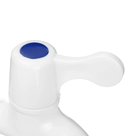  Кран водоразборный 1/2" со штуцером белый пл. /554-141/