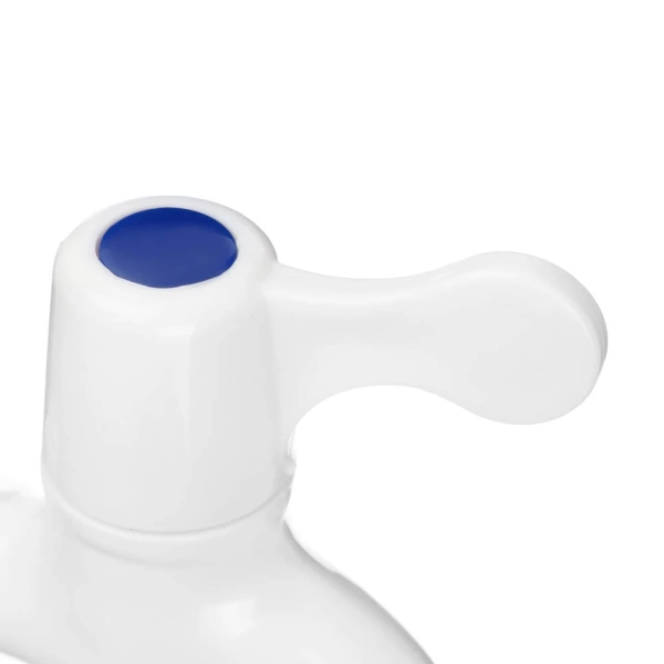  Кран водоразборный 1/2" со штуцером белый пл. /554-141/