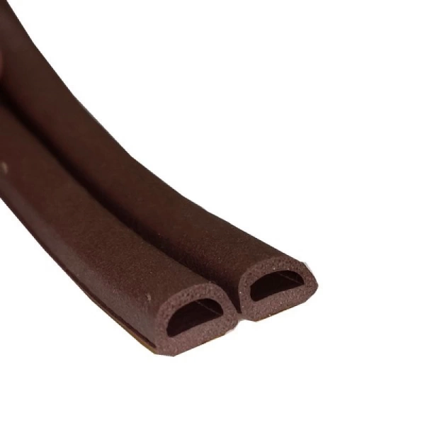  Уплотнитель самоклеящийся D  9*6мм 100м коричневый 