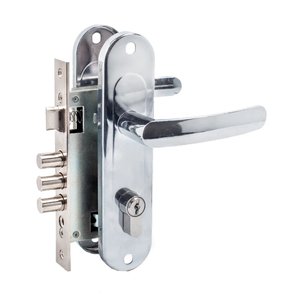  Замок врезной ЗВ7-60.1 02 ХРОМ *