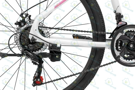  Велосипед TRINX 24" N104 рама 14,5", белый/розовый-серый *