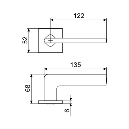  Защелка межкомн. АЛЛЮР "ТИНА" РУЧКА БЕЛЫЙ МАТОВЫЙ /15721/ 