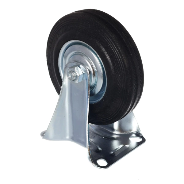  Опора колесная неповоротная платформа 125мм /0350/