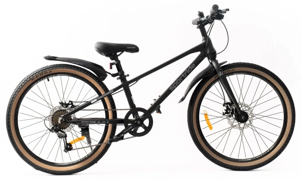  Велосипед SPORTRIDE AL 24 D (7 ск., рост OS) черный мат 2026