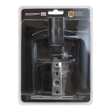  Защелка межкомн. АЛЛЮР "ТИНА" РУЧКА ЧЕРНЫЙ МАТОВЫЙ /15717/ 