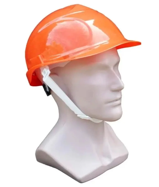  Каска защитная ЕКС, оранжевая, храповик, текстильное оголовье /120-01/