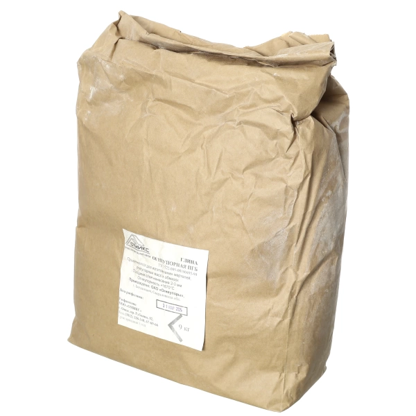  Огнеупорная глина ПГТ-2  9,0кг 