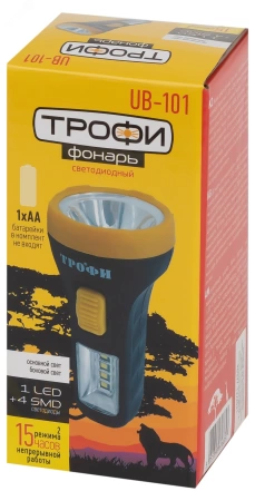 Фонарь ручной 1хАА 1Вт /UB-101,54034/