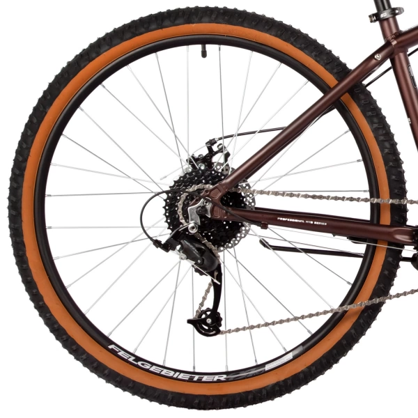  Велосипед FOXX MERIDIAN 27,5" коричневый, алюминий, рама 16" 