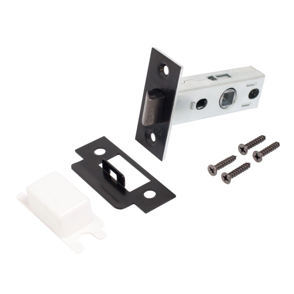  Защелка межкомн. АЛЛЮР "ТИНА" РУЧКА ЧЕРНЫЙ МАТОВЫЙ /15717/ 